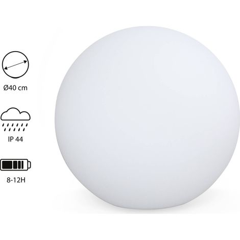Boule LED – Sphère décorative lumineuse. blanc chaud. commande à distance Ø40 cm