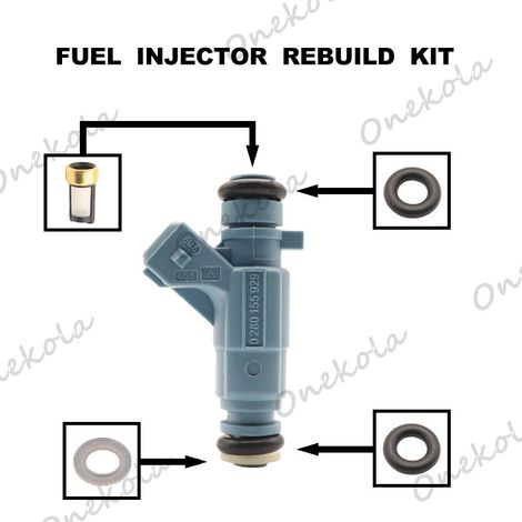 Fuel injector repair kit, O-ring and filter, compatible with Chevrolet Astra 1.8 and 2.0. 0280155929 (1/2)