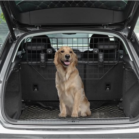 Rejilla de maletero para perros (92x43x6 cm), ajustable, para coche, metal negro (1/5)