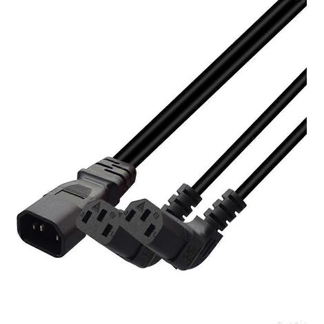 Câble adaptateur femelle IEC320 C14 vers 2xC13 de type américain pour 2 adaptateurs secteur