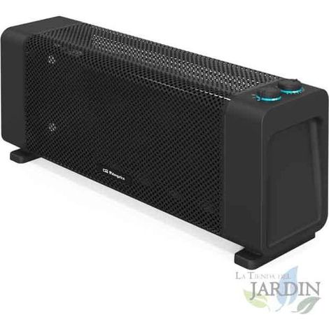Radiateur électrique avec panneaux Mica 1500W Orbegozo RMB1500. Chauffant en 1 min avec thermostat ajustable. Sans huile, noir