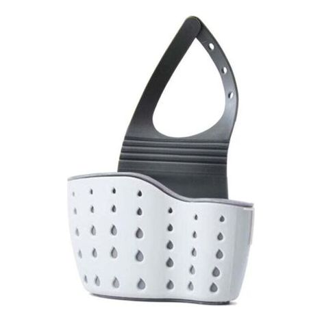 Panier d'évier - Panier à ventouse pour évier - Égouttoir de cuisine - Support de rangement pour évier - Panier d'égouttage - Panier d'égouttage avec mécanisme à poussoir - Panier filtre à légumes pou