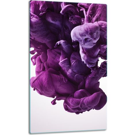 Tablero de mesa de vidrio de 30x52 cm, color morado. (1/5)