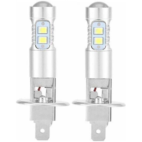 Ampoules de phares, kit de 2 ampoules LED H1 6000K Ultra White 100W pour feux de croisement (1/4)