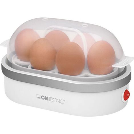 Clatronic EK3497 Eierkocher mit Eierstecher und weißem Messbecher (1/4)