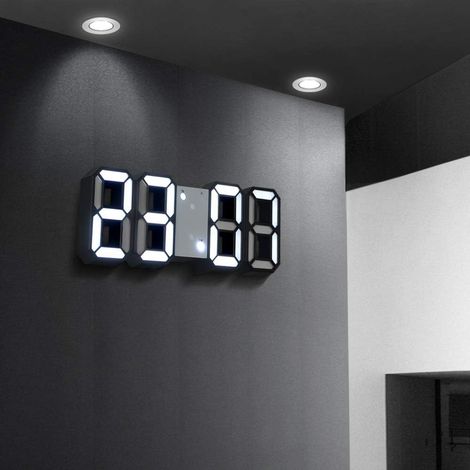 Reloj despertador digital LED 3D, reloj de pared moderno, para mesa y escritorio