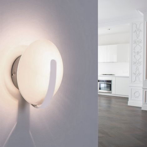 Applique Murale Blanche LED IP40 5W avec Réflecteur - Blanc Froid 6000K - 8000K - SILAMP (1/2)