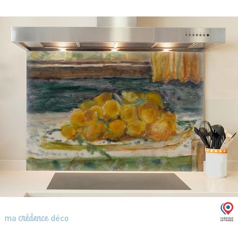 Fond de hotte : Pierre Bonnard, Nature morte aux citrons - Verre trempé - 90 cm - 60 cm (1/5)