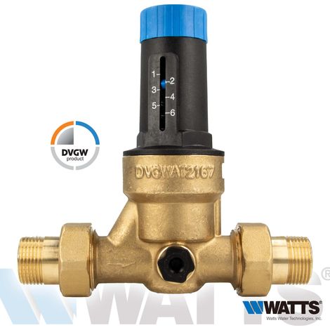 WATTS Druckminderer DRV15/N 1/2'' DN15 0502515 DVGW geprüft 1,5 bis 6 bar mit Einstellanzeige (1/3)