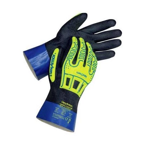 HexArmor 6070809 Rubiflex S Guantes Protección Química Negro Azul