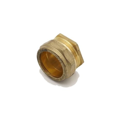 PrimaPlus Compression Stop End 35mm Brass Fitting (1/2)