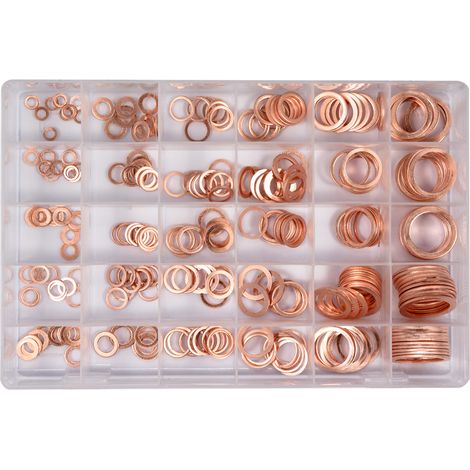 300 PIEZAS ARANDELAS DE COBRE SUAVE MEZCLA YT-06872 YATO