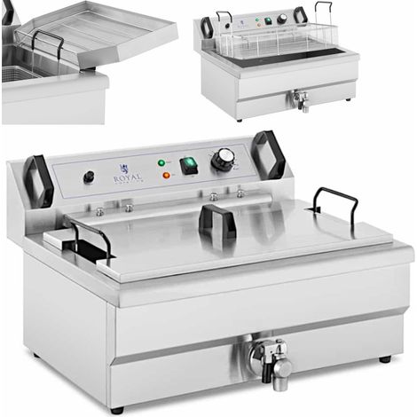 Freidora de donuts para pescado y patatas fritas con escurridor, 3000 W, 16 L, 230 V