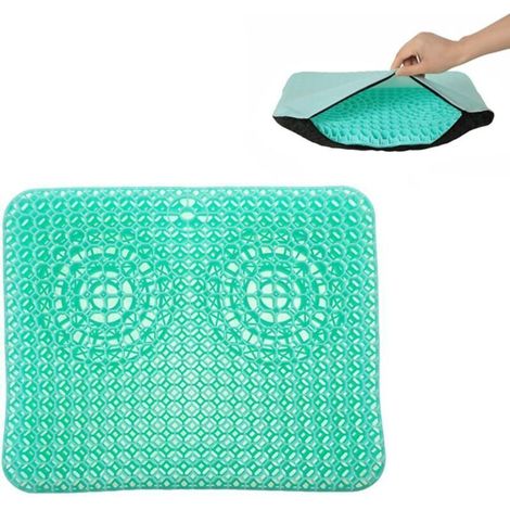 Coussin de Siège en Gel Coussin Anti Escarres Coussin de siège avec Housse antidérapante - la Housse de siège Anti- Pression pour fauteuils roulants / sièges d'auto / chaises de Bureau 43 x 37 x 4 cm