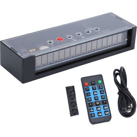 Niveau sonore VFD rétro, indicateur de décibels avec effet visuel exceptionnel, fonction horaire standard, télécommande, mesureur audio vintage pour studio. (1/5)