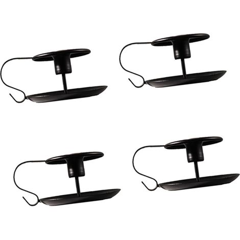 Bougeoir rétro en fer forgé peint, support pour bougie pilier, décoration de table, noir, lot de 4