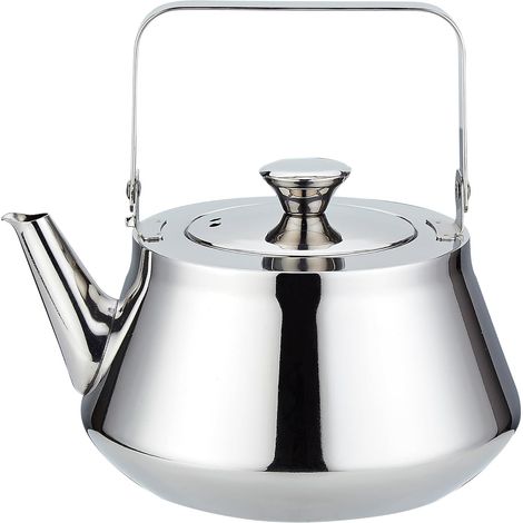 Théière en acier inoxydable de 2,0 L avec infuseur, bouilloire à thé pour cuisinière, style minimaliste (1/5)