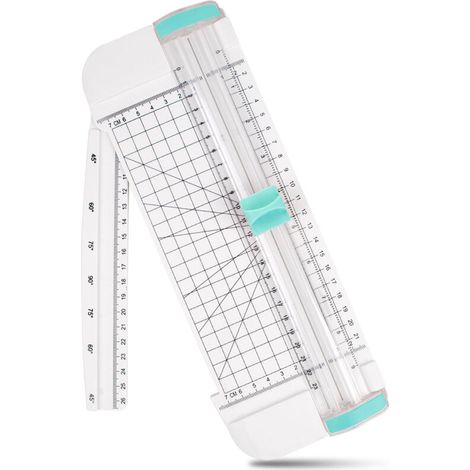 Massicot A5, coupeur de papier avec système de sécurité Coupeur guillotine portable pour couper les coupons, le papier d'artisanat, les étiquettes et le papier photo, les cartes (1/5)