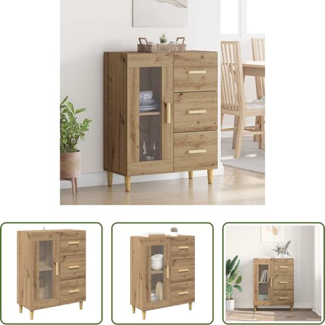 vidaXL Sideboard Artisan-Eiche - Sideboard Artisan-Eiche 69,5 x 34 x 90 cm Holzwerkstoff (1/5)