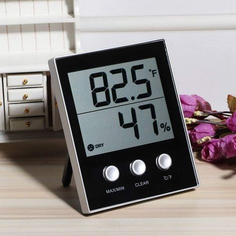 Hygromètre et thermomètre électronique avec écran LCD - Hygromètre intérieur pour serres (1/4)