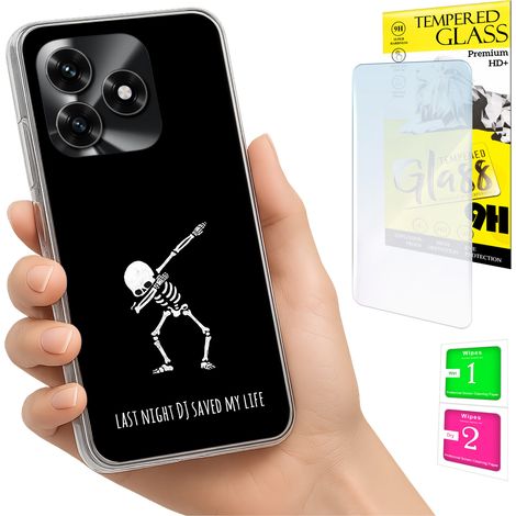 Custodia per Honor X5C Plus / X5C 4G con cover fotografica e vetro temperato 9H. (1/5)
