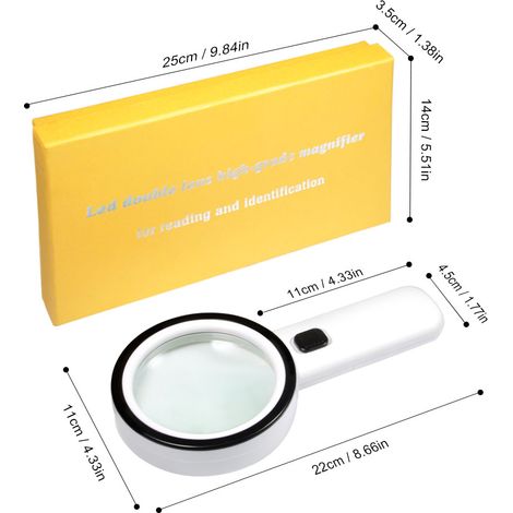 Loupe de lecture portable 30X pour bijoux avec lumière LED (1/5)