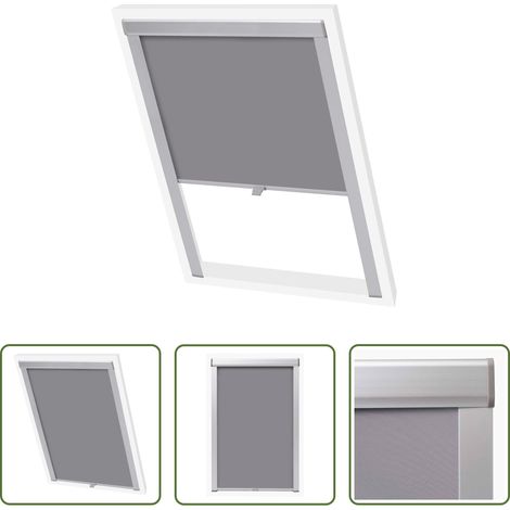 vidaXL Store roulant décoratif - Store enrouleur occultant Gris P08/408 (1/5)
