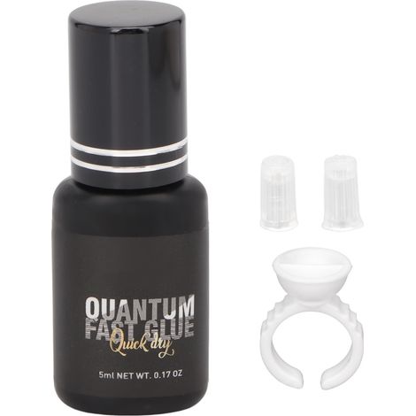 Colle à extensions de cils 5ml, séchage rapide, rétention longue durée, extra forte adhérence pour cils. (1/5)
