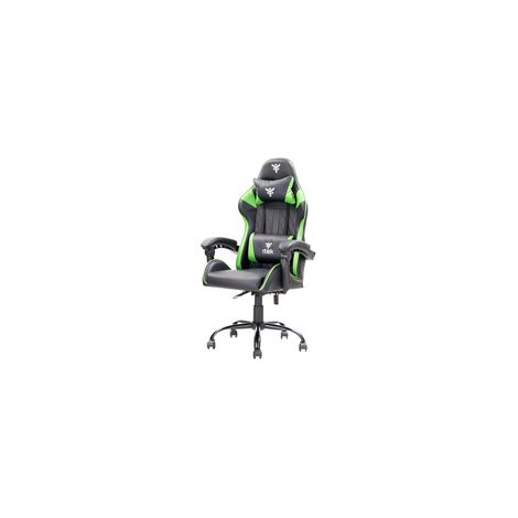 Itek SEDIA GAMING Itek RHOMBUS PF10 - PVC, Doppio Cuscino, Schienale Reclinabile, Nero Verde (ITCGPF10BG)