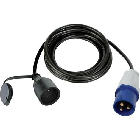 Câble adaptateur 3 m avec prise mâle CEE – H07RN-F 3G2.5 – 16 A 230 V – Indice de protection IP44 – Pour camping-car et bateau - ECEEA4 (1/4)