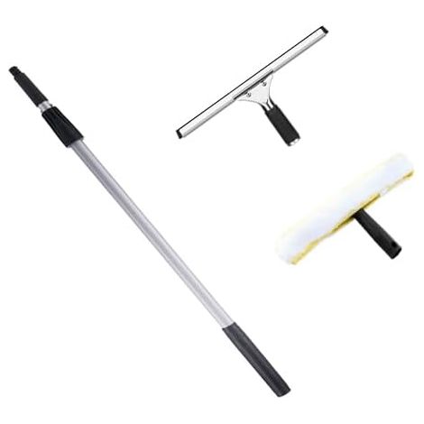 Duschabzieher für Glasduschtüren, Aluminiumgriff, Länge 130 bis 240 cm. (1/5)