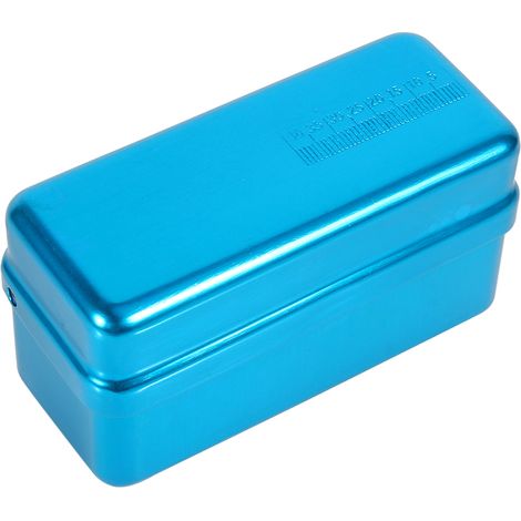 72 Holes Aluminium Alloy Sterilizer Case Dental Use Holder Disinfection Box(Blue) (1/5)