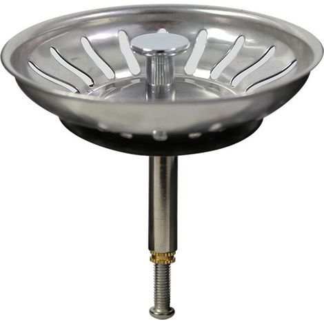 Bonde évier cuisine inox – Filtre universel avec grille antiblocage – Installation rapide – Acier inoxydable résistant à la corrosion (1/3)