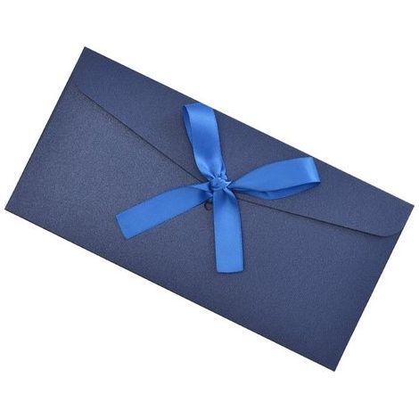 Set mit 10 rustikalen, farbenfrohen Umschlägen mit eleganten Seidenschleifen für Hochzeitseinladungen, Geburtstagskarten, Partyankündigungen und (1/5)