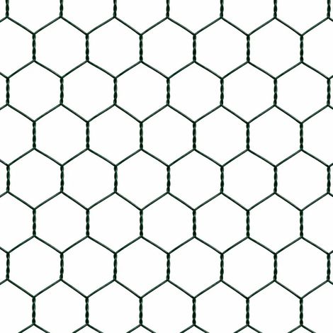 Grillage maille hexagonale 25mm plastifié vert hauteur de 1.5 m (1/3)