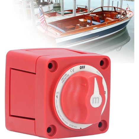 Interrupteur de Batterie 300A 3 Positions Double Circuit pour Bateau Voiture Camion Caravane