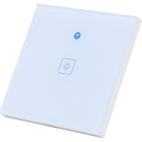 Interrupteur mural intelligent tactile WiFi avec télécommande/commande vocale intelligente, prise UE 100-240 V, 1 voie (1/5)