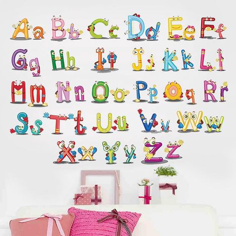 stickers Muraux Alphabet Anglais Abc, Stickers Chambre Bebe, Stickers Muraux Animaux, Chambre Enfants Bb Garderie Salon Dcoration Murale (1/5)