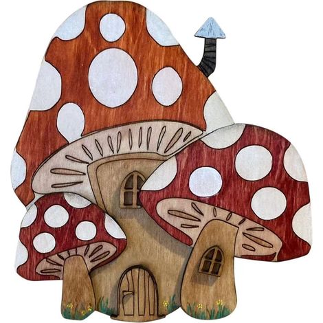 Porte Fée de Jardin Ornement en Bois Décoration de Jardin