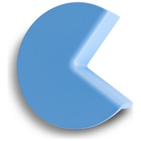Maniglia bimbi per Cameretta Tipo Pacman Azzurro Ø110 INT.64mm