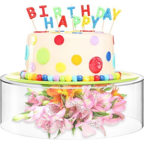 Support À Gâteau Transparent - Support À Gâteau Remplissable En Acrylique - Pour Mariage Anniversaire Fête - 15 cm 20 cm Ou 25 cm (1/5)
