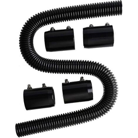 Kit de durite de radiateur flexible en acier inoxydable avec bouchon et colliers de serrage, pièces automobiles universelles, 36 pouces. (1/5)