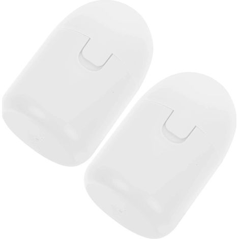 Lot de 8 boîtes de rangement blanches en plastique PP pour articles de toilette, organisateur compact et portable pour les voyages, la maison et l'usage quotidien. (1/5)