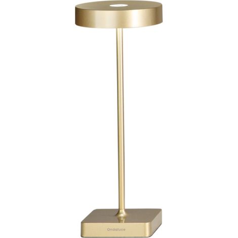 Lampada tavolo senza fili LED ricaricabile USB touch TAP Oro 12x32 cm (1/5)