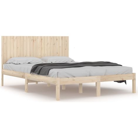 Maison Exclusive - Massivholzbett ohne Matratze 200x200 cm Kiefer