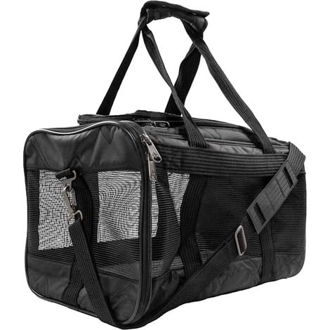 Sac de transport souple pour chien et chat, noir, taille M