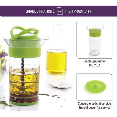 Mastrad Toupie de salsas color verde brillante 300 ml ergonómica