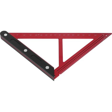 Équerre triangulaire de menuiserie, outil de traçage précis, règle transparente graduée, équerre de charpentier pour décoration et mesure. (1/5)
