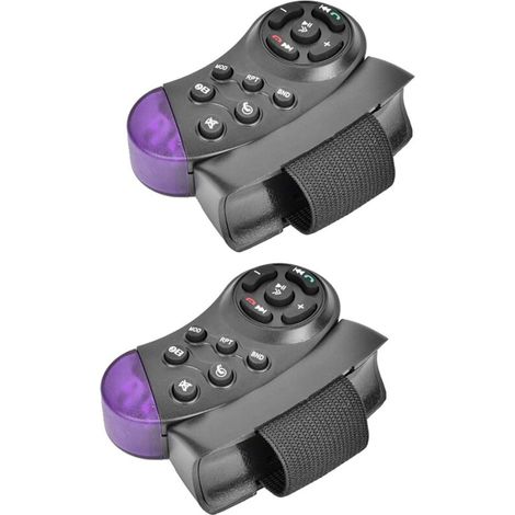 2 télécommandes universelles à 11 boutons pour volant de voiture avec lecteur CD/DVD/MP5-AquaForge (1/5)