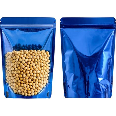 Tasca trasparente autoportante, design richiudibile, utilizzo versatile, 16x24 cm-a, blu (1/2)